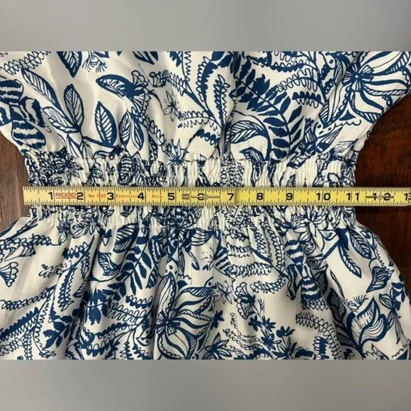 Eliza J Blue and White Floral Petite Dress - Picture 8 of 9